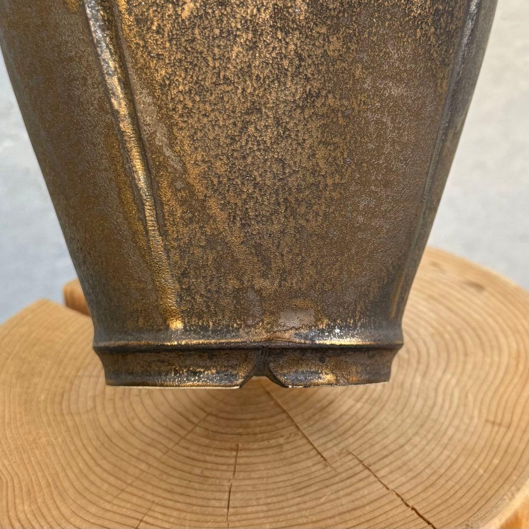 新里竜子 鶴仙園 陶器鉢 植木鉢