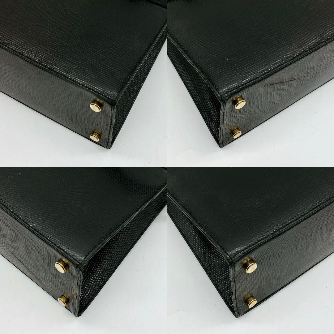 【Salvatore Ferragamo】ハンドバッグ レザー　リザード　黒