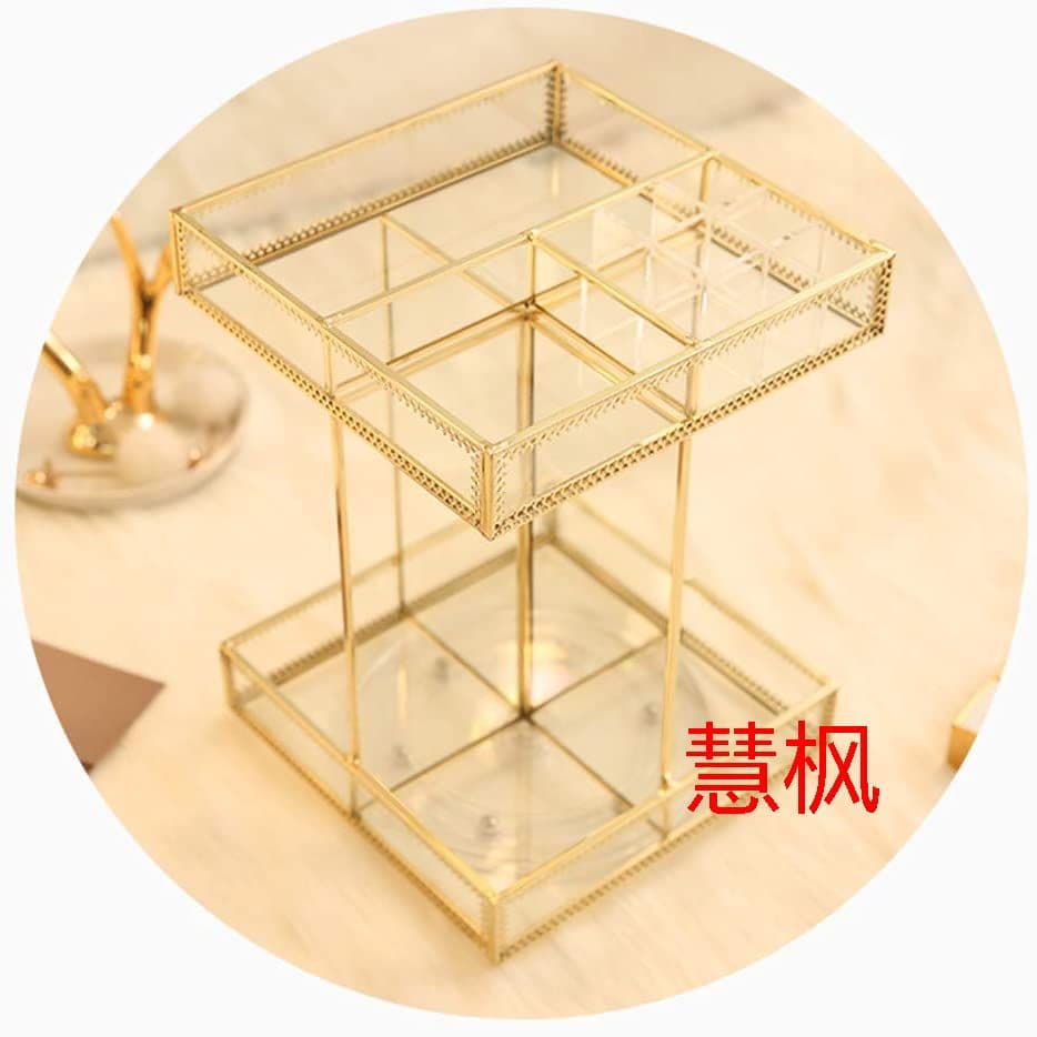 おしゃれ 回転 ３６０度回転式 透明化粧品ケース コスメ収納 大容量 化粧品V