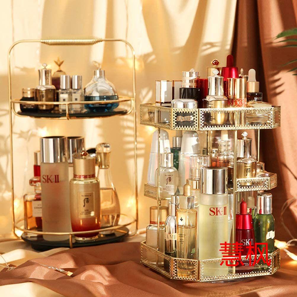 おしゃれ 回転 ３６０度回転式 透明化粧品ケース コスメ収納 大容量 化粧品V