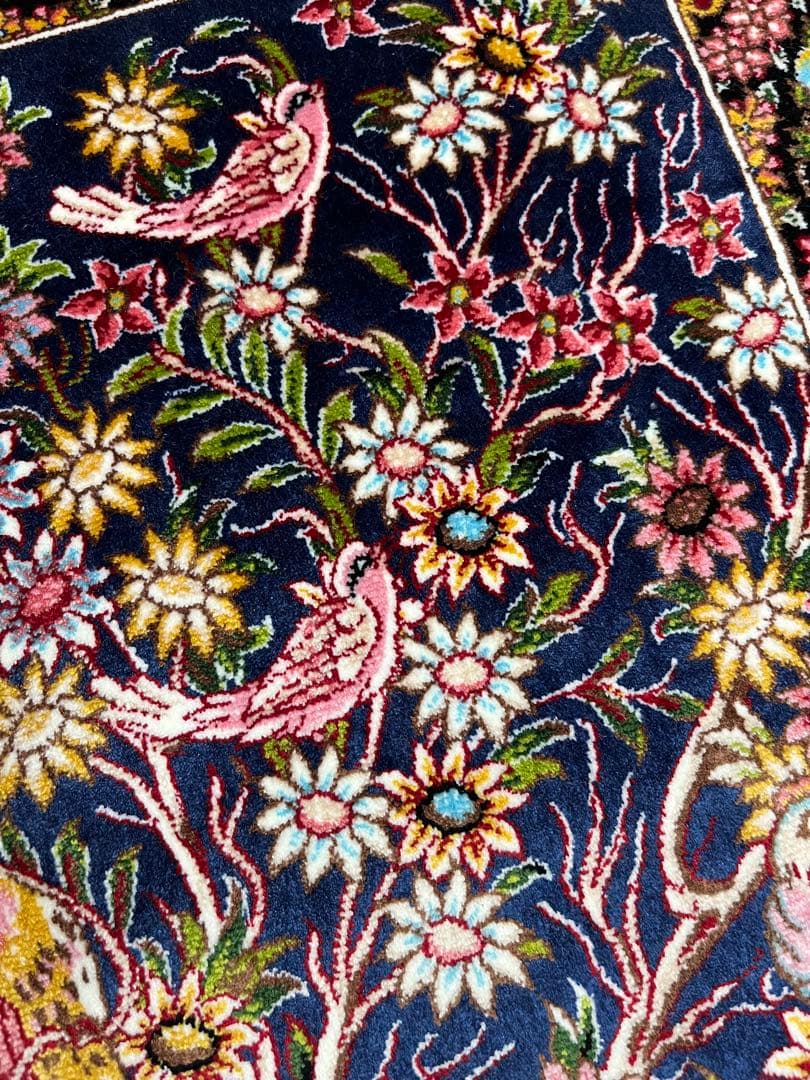 h*i様 最高級ペルシャ絨毯 シルク イラン産 クム 30×90cm 610万ノ