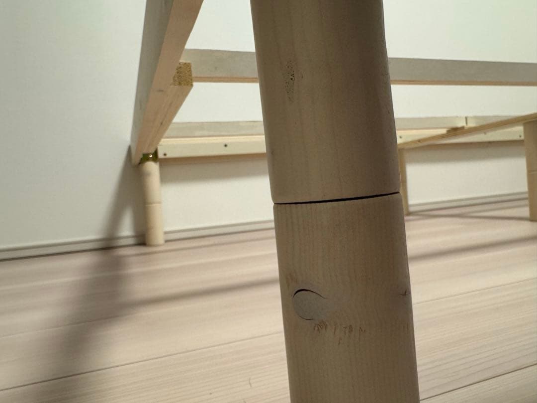 【3段階高さ調節可能】すのこベッドフレーム(セミダブル) 120×200×34