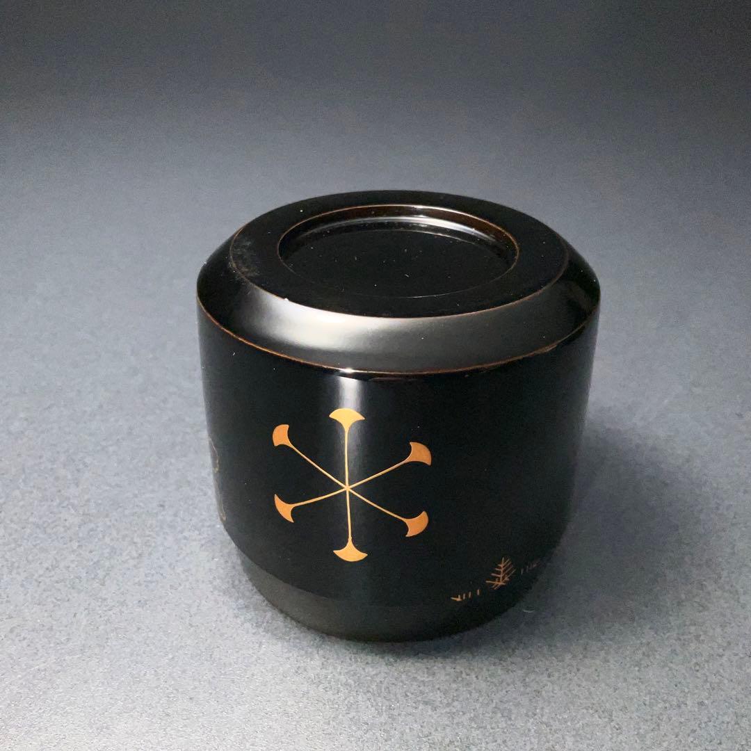 【茶道具】雪吹　棗　雪輪　中村宗尹　共箱　薄器　吹雪　R1277ダN3