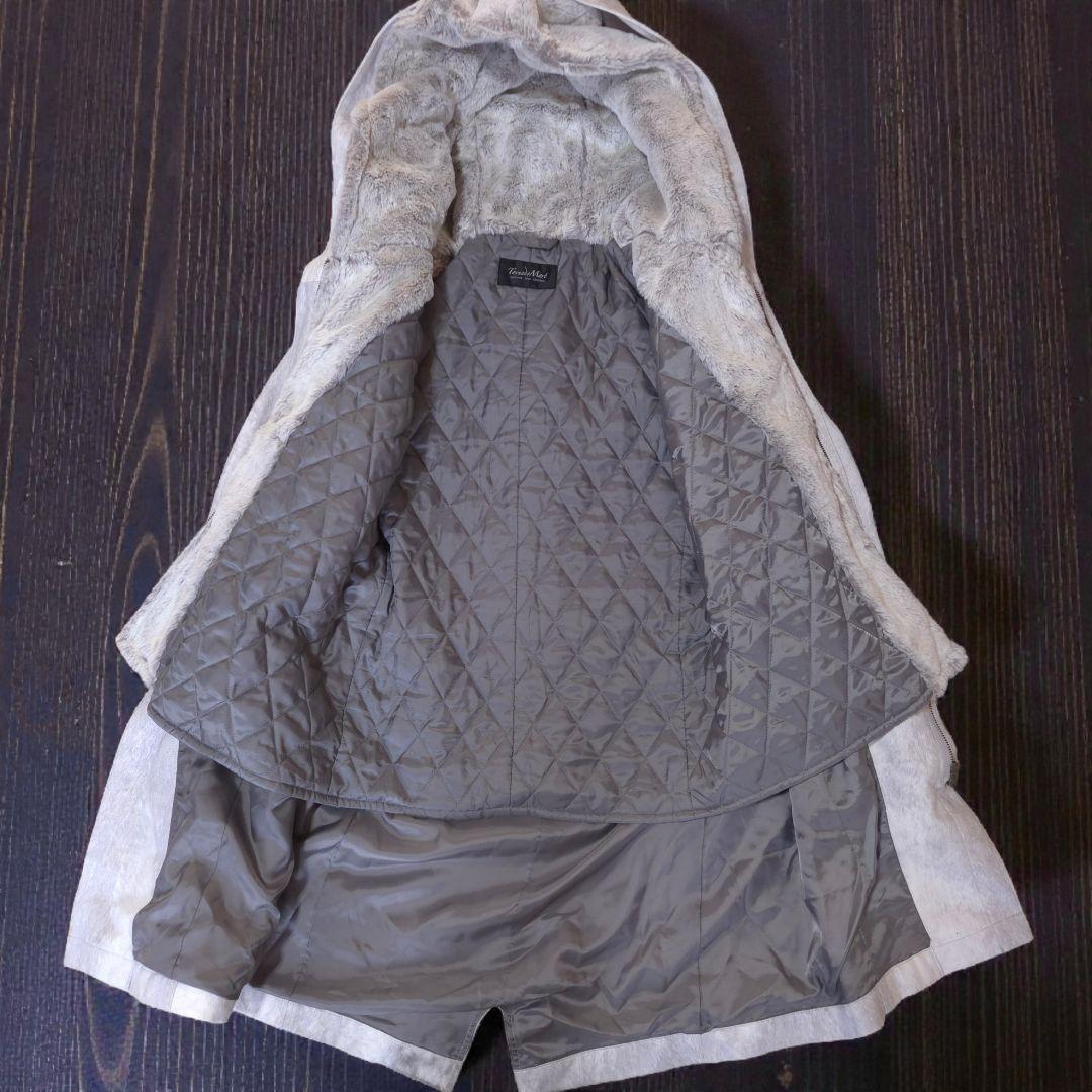 TORNADO MART トルネードマート ムートン フーデッドコート LL 白