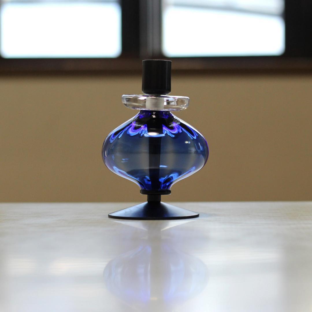 【美品】エリックホグラン　キャンドルスタンド オニオン型　ブルー 02