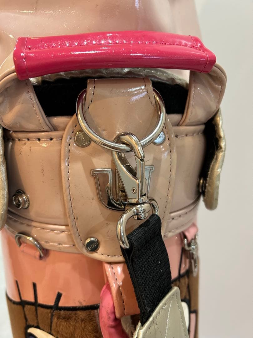 ゴルフバッグ　キャスター付　郵便バッグ付&ヘッドカバー付　pink MU