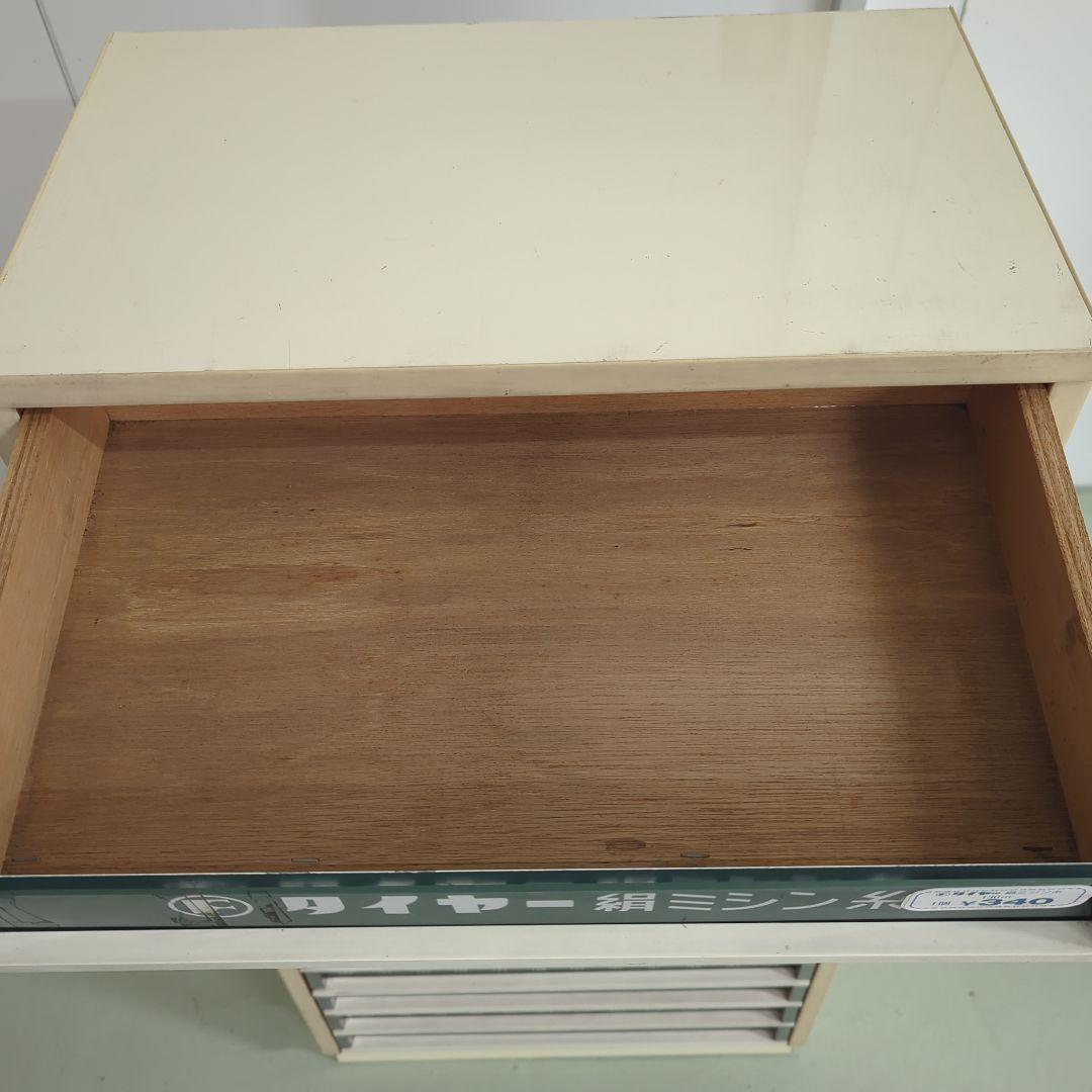 ♫タイヤー 絹ミシン糸 収納棚 収納引き出し 　什器 ミシン糸ケース昭和レトロ♫