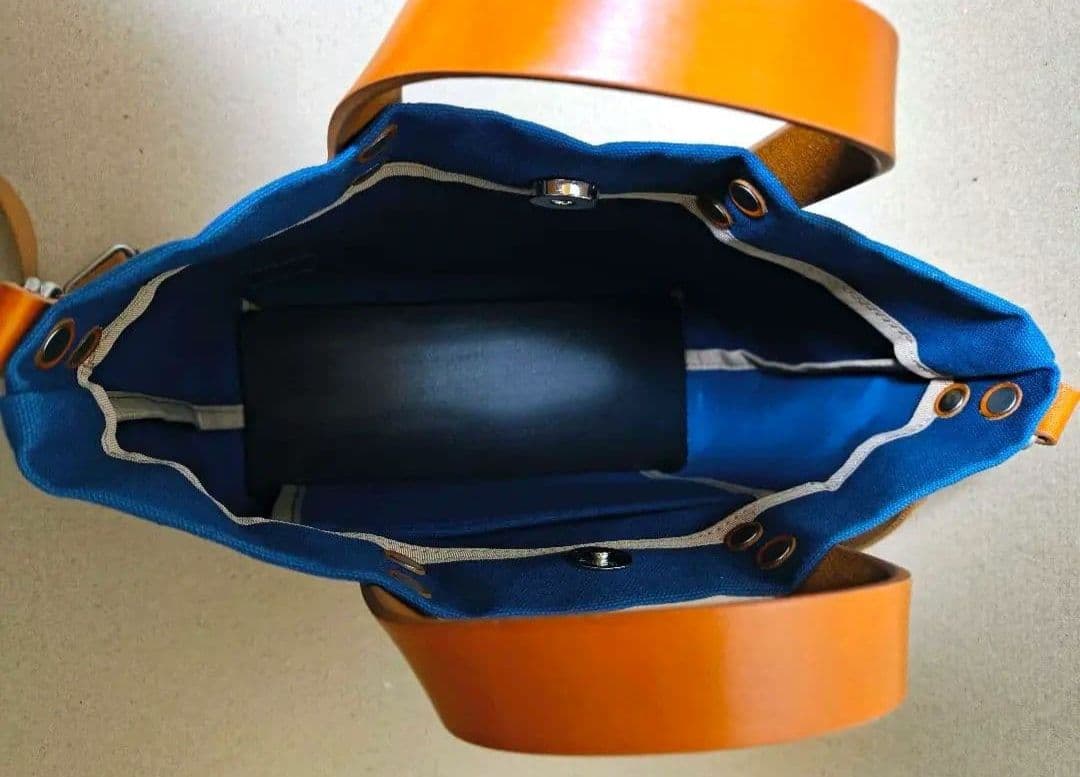 カワニシカバン　ミニモン　ウォッシュブルー　ショルダー無し