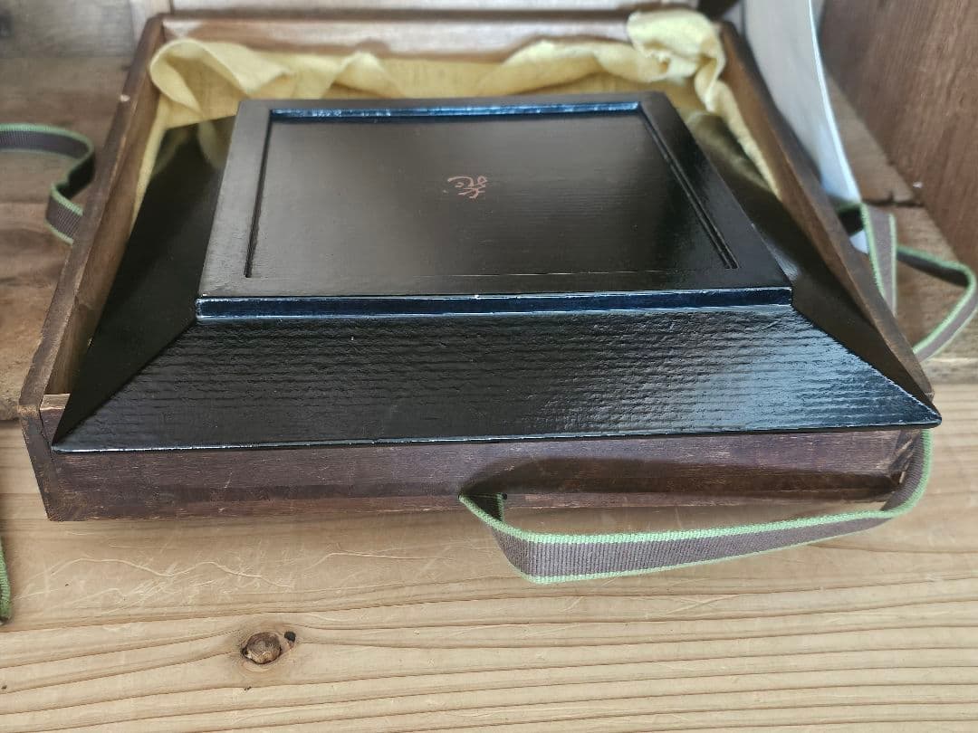 骨董品 一閑張塗師 黒塗 茶道具 菓子器