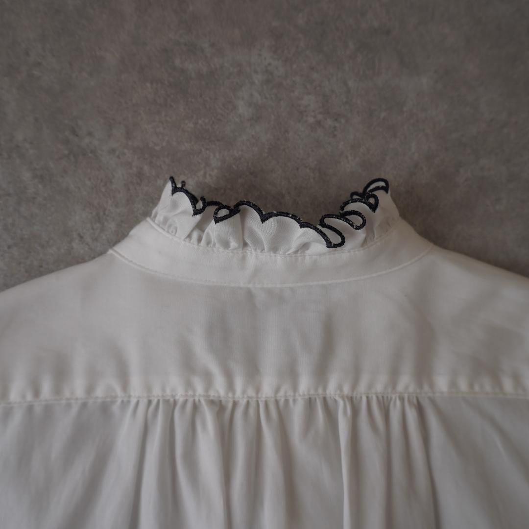 SINME スカラエンブロイダリーシャツ M 洗える ウォッシャブル