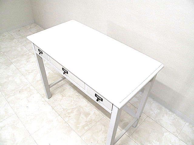 関家具 　マム　 パイン無垢材ホワイト仕上げデスク　 フレンチカントリースタイル