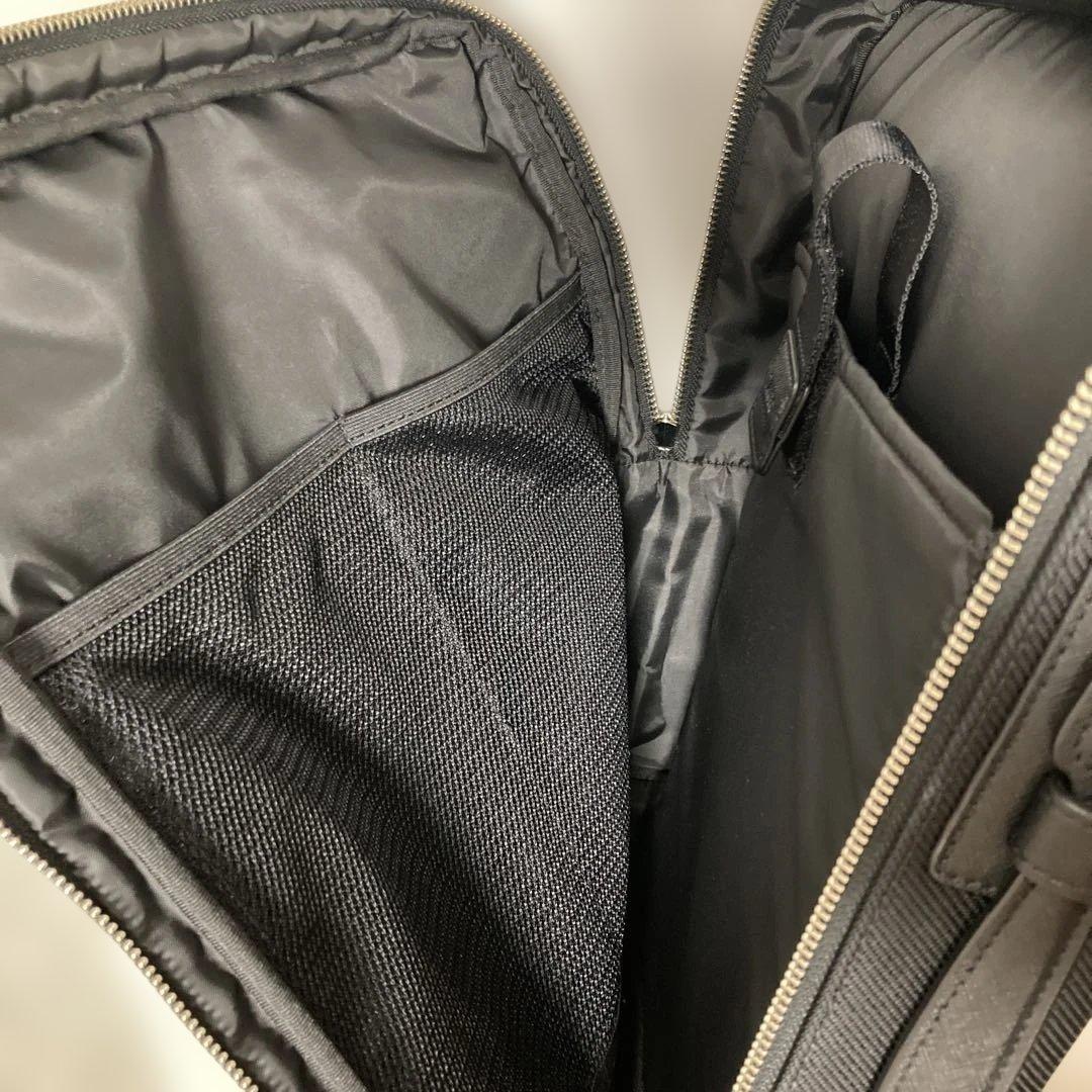 TAKEO KIKUCHI 黒 2WAY ビジネスバッグ ナイロン 合成皮革