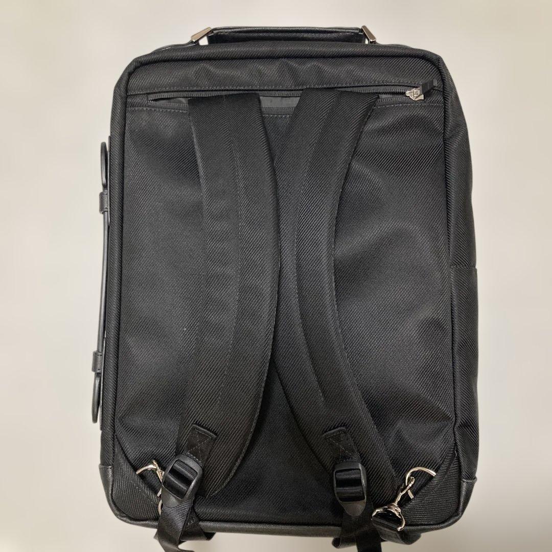 TAKEO KIKUCHI 黒 2WAY ビジネスバッグ ナイロン 合成皮革