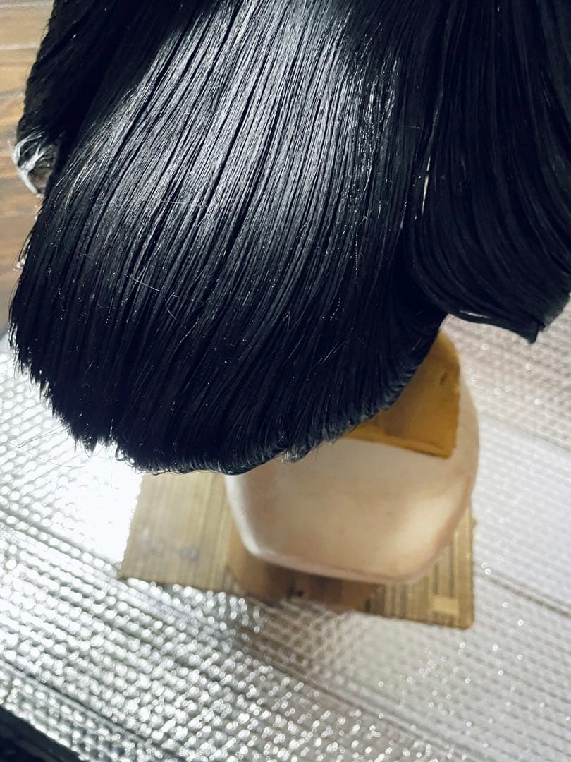 人毛BLACK 日本髪ウィッグ Sサイズ（中サイズ）