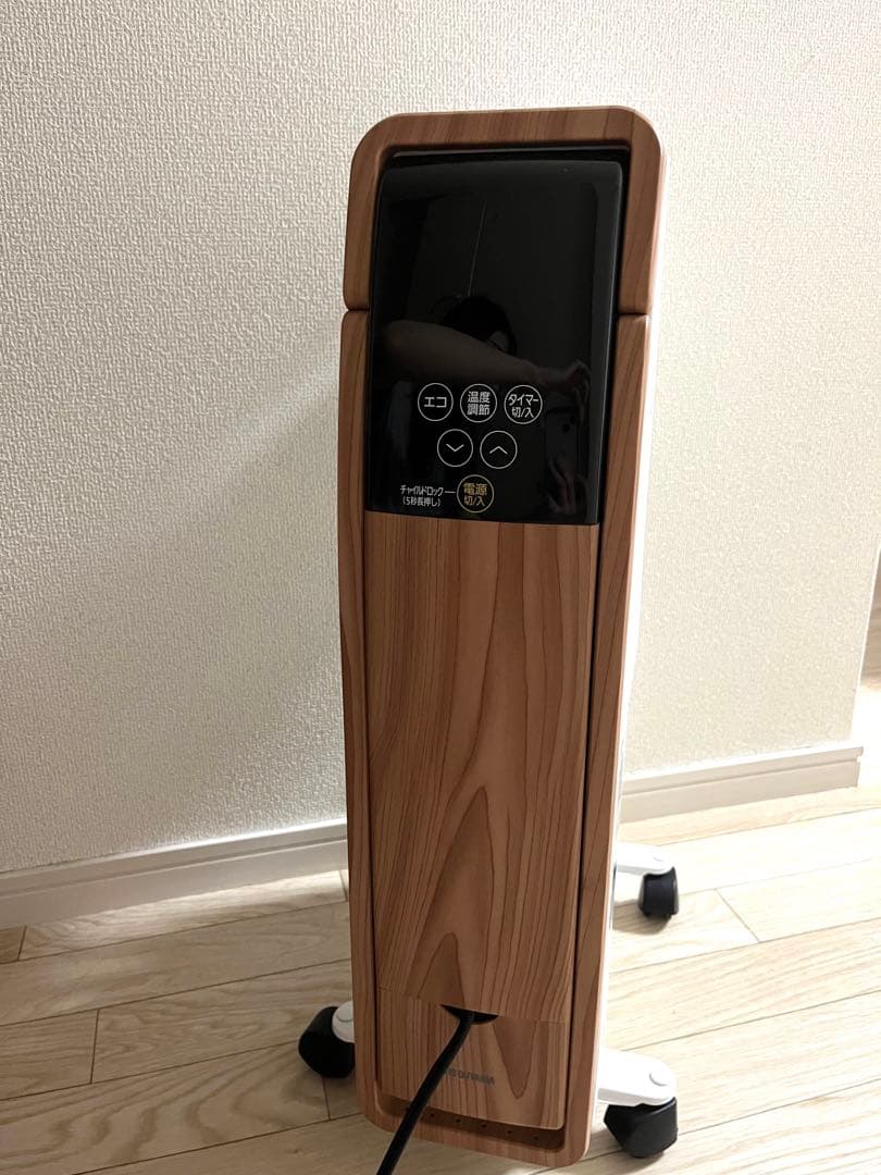 【値下げ】オイルヒーター POH-S1208M 木目ナチュラル