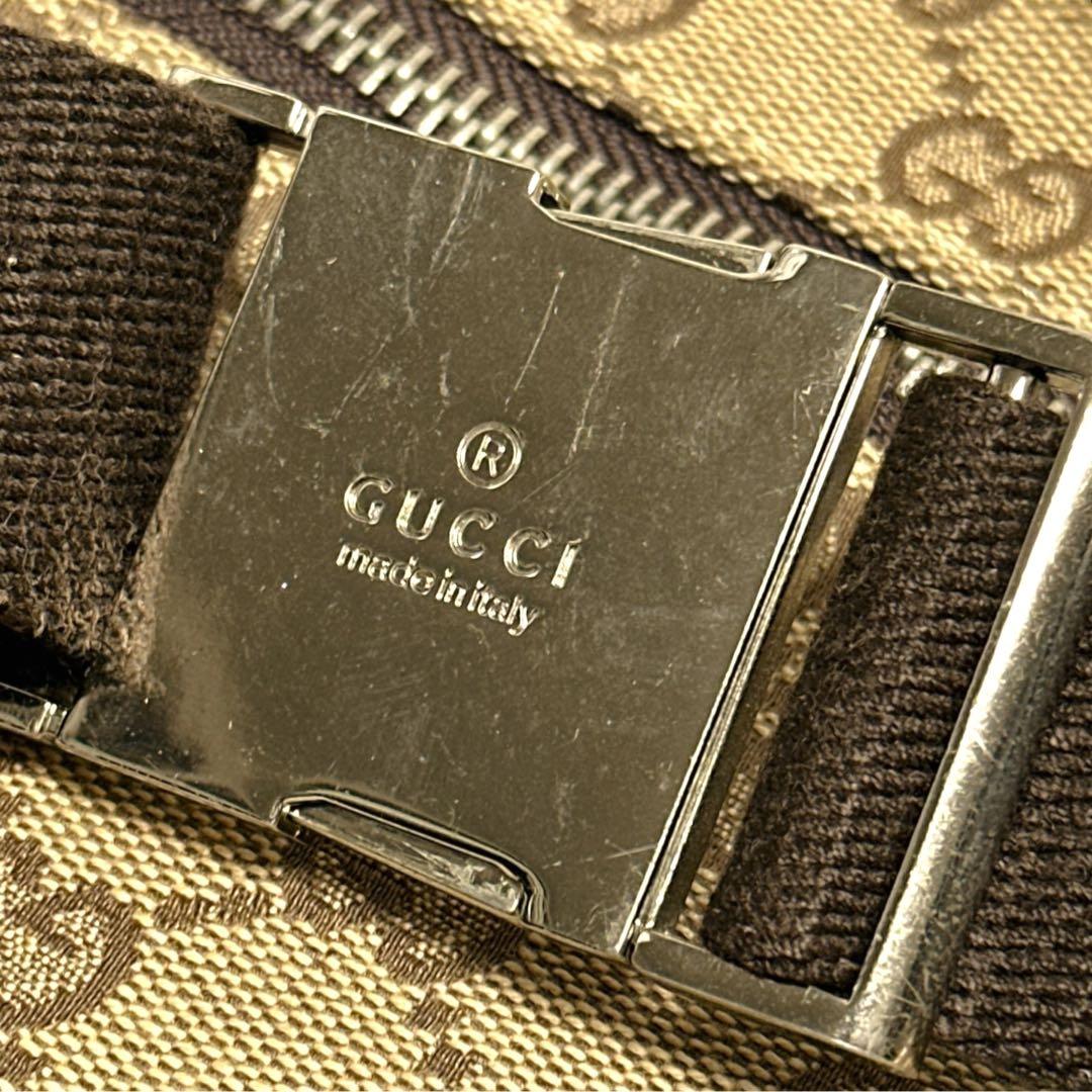 D053/GUCCI グッチ GG キャンバス ボディバッグ ウエストバッグ