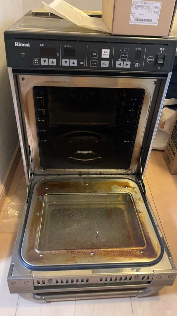 リンナイ　ガスオーブ RCK-S10AS プロパンガス(都市ガス用パーツあり)