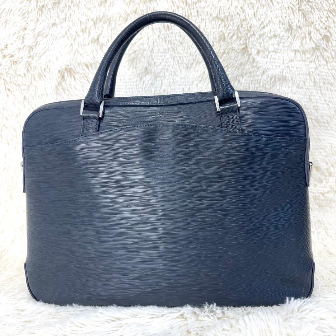 ペッレモルビダ 2室 キャピターノ ブリーフケース ビジネスバッグ レザー 紺