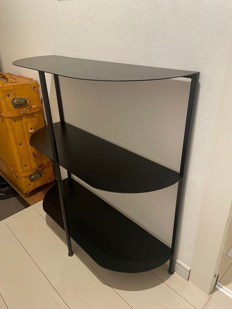 HIT FURNITURE 3段 スチール ハーフムーン 飾り棚