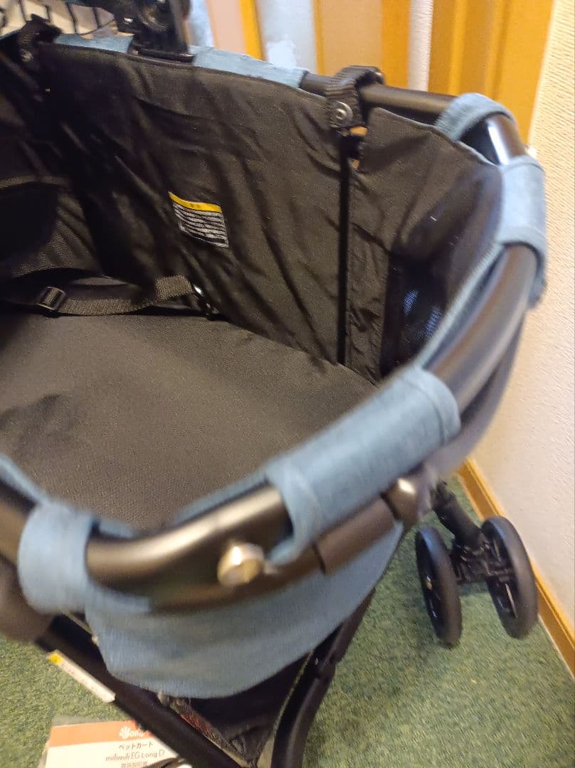 超美品 人気コムペット ミリミリEGロングD デニム 軽量ペットカート② 分離式