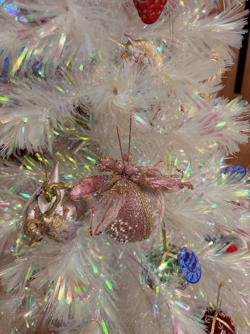 Francfrancファブリックオーナメント レース ピンク