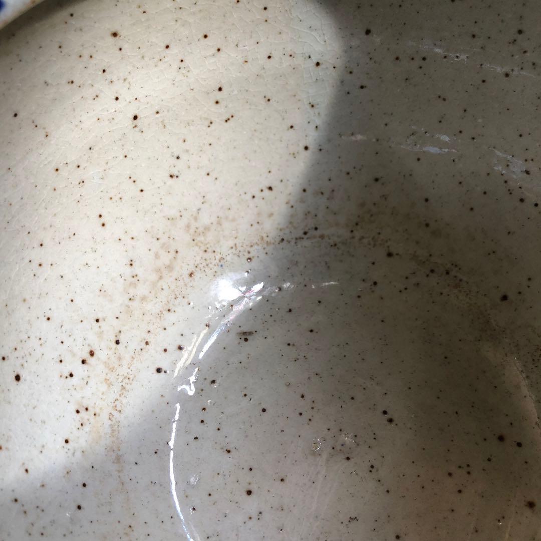 信楽焼 蛸唐草文様 火鉢鉢カバー青い渦巻き柄 日本伝統工芸品