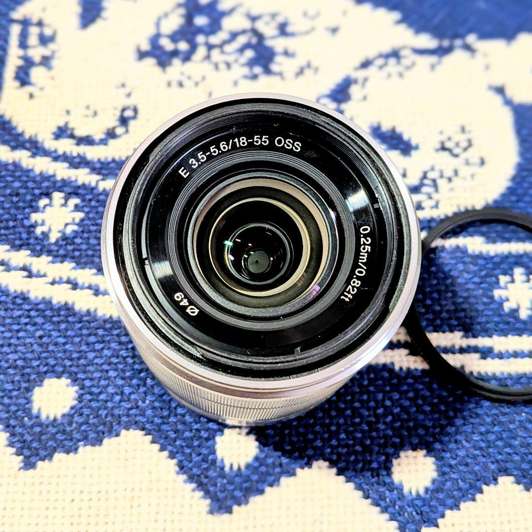 美品SONY NEX-5シルバー E18-55mm F3.5-5.6 レンズ付き