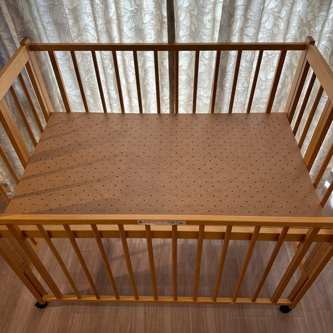 石崎家具 ワンタッチハイベッド スリーピー COOL ベビーベッドナチュラル