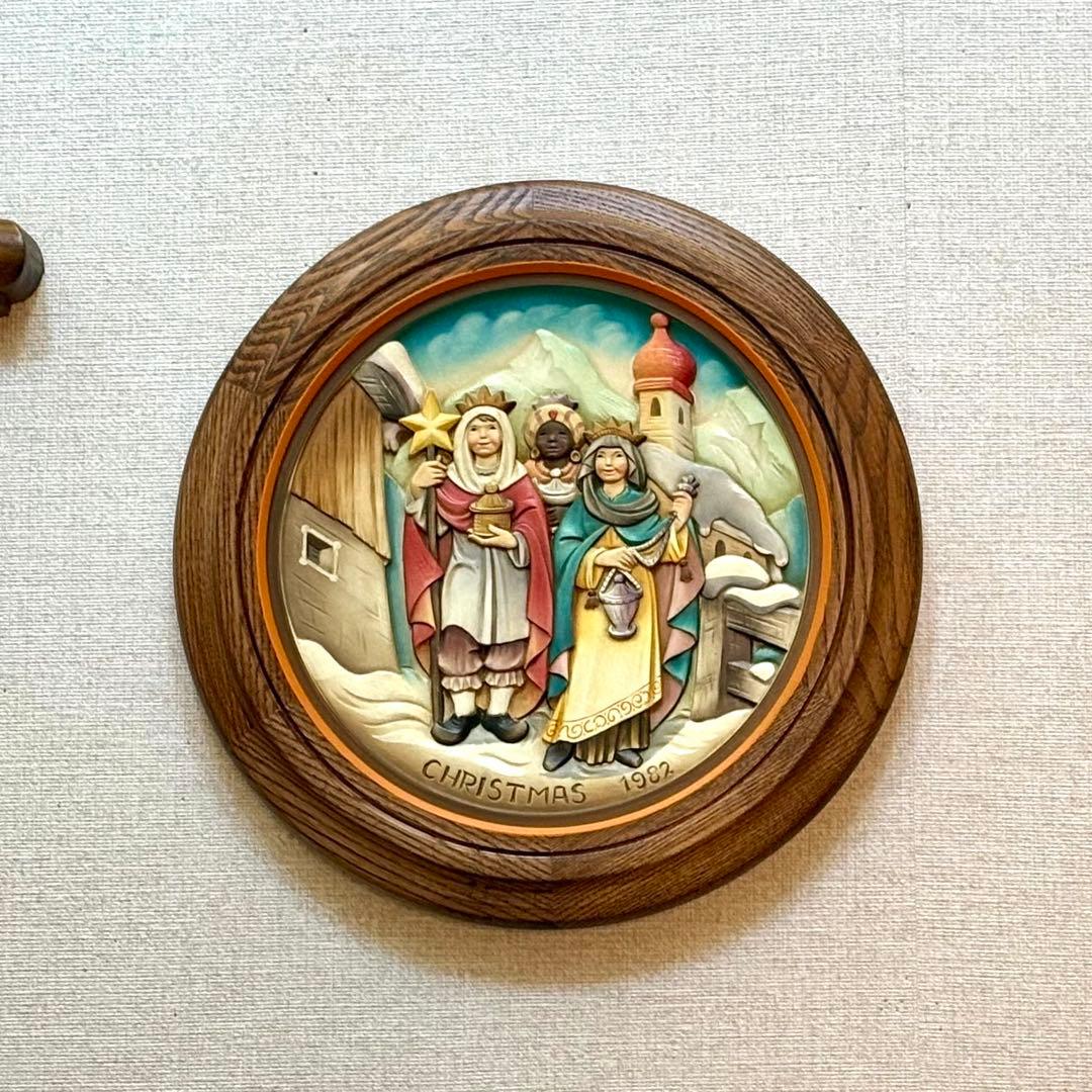 アンリ人形 ANRI 壁掛け　1982年　【クリスマスプレート】