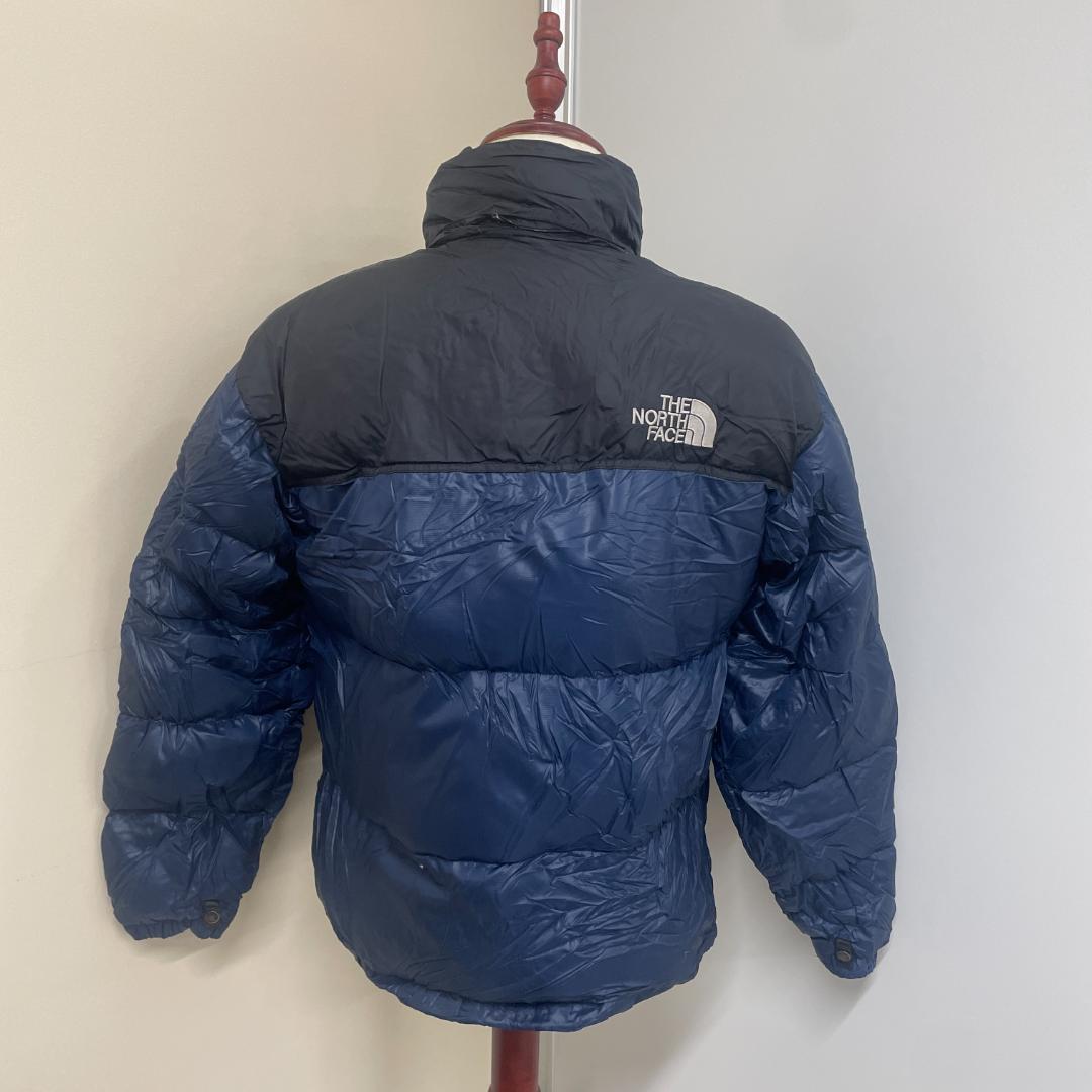 ★The North Face 700 ダウンジャケット ヌプシ M黒紺 E3★