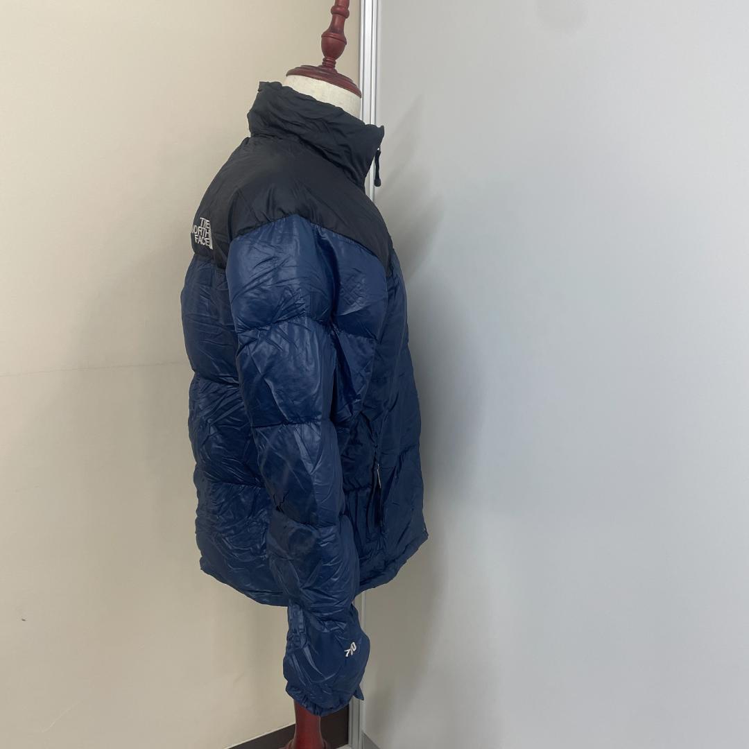 ★The North Face 700 ダウンジャケット ヌプシ M黒紺 E3★