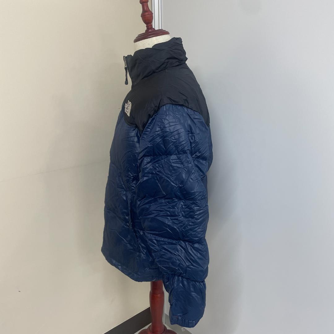 ★The North Face 700 ダウンジャケット ヌプシ M黒紺 E3★