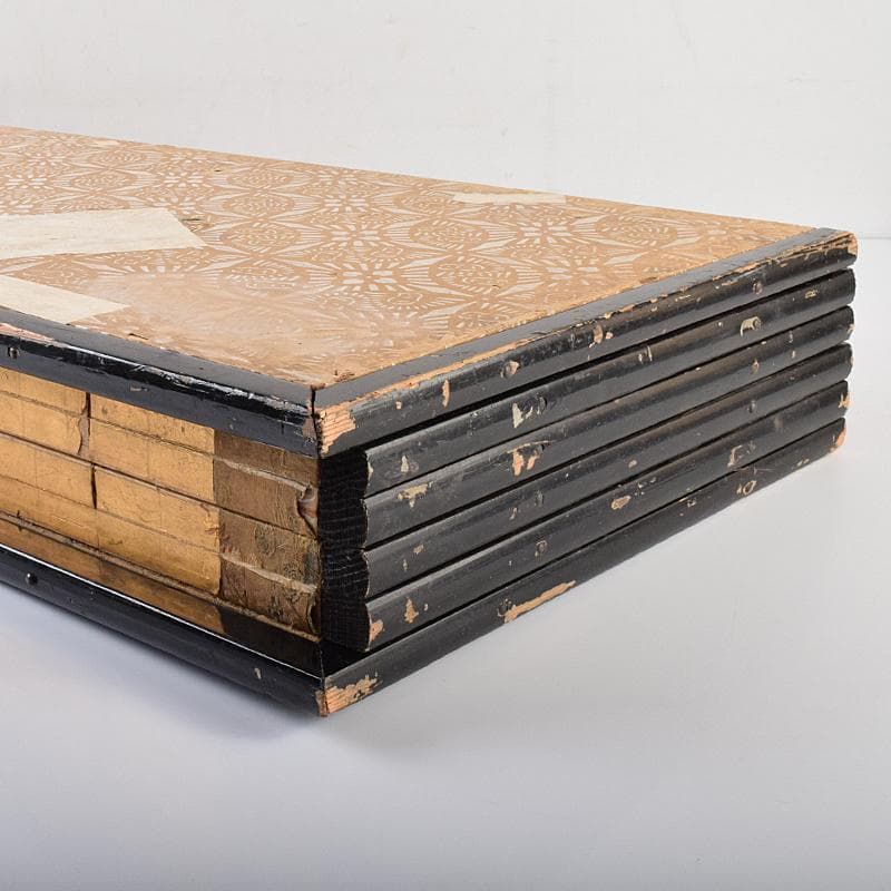 書画　支那事変　野砲戦図　小屏風　衝立　M　R7573B