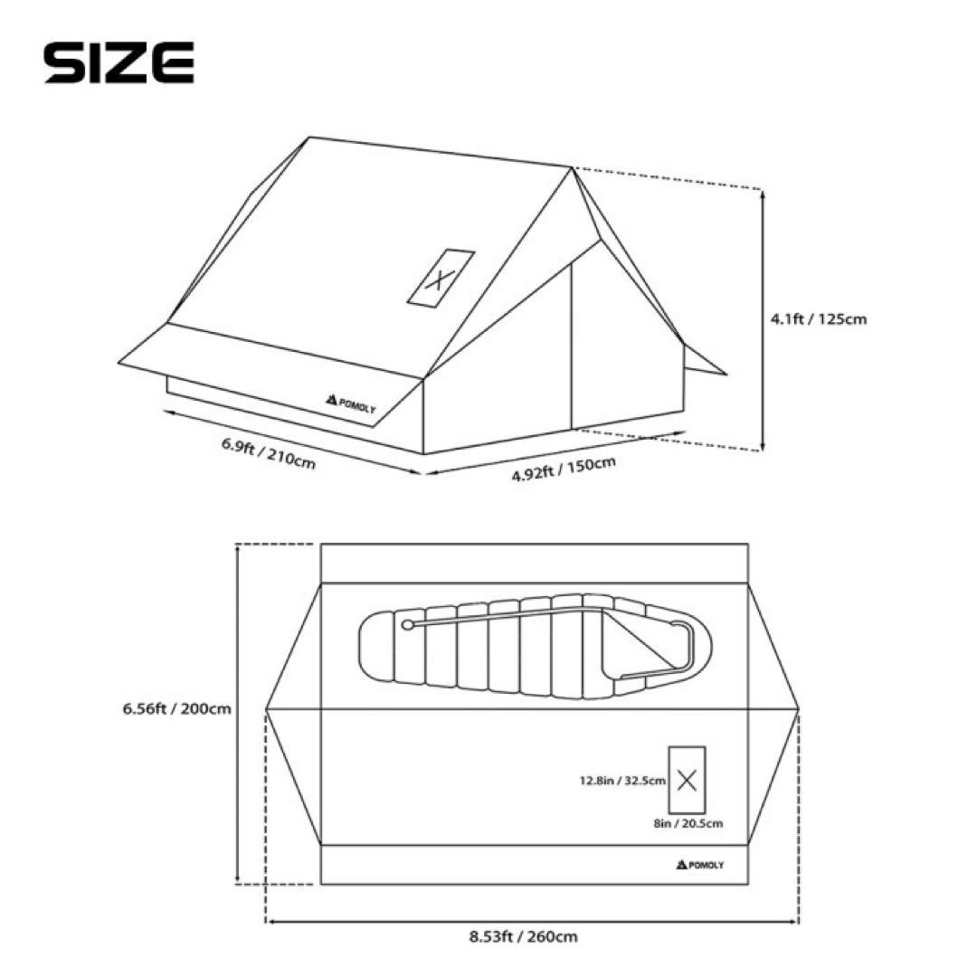 POMOLY CHALET 70 ロッジ型テント