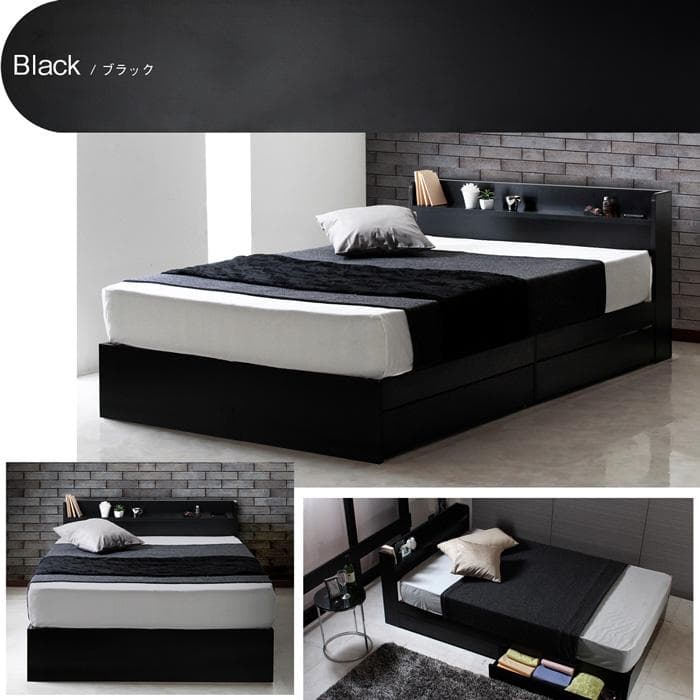 【R】ダブル　マットレスなし【収納あり】 送料込み！【ナチュラル】