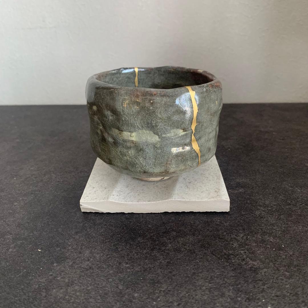 金継ぎ済み　抹茶茶碗-8