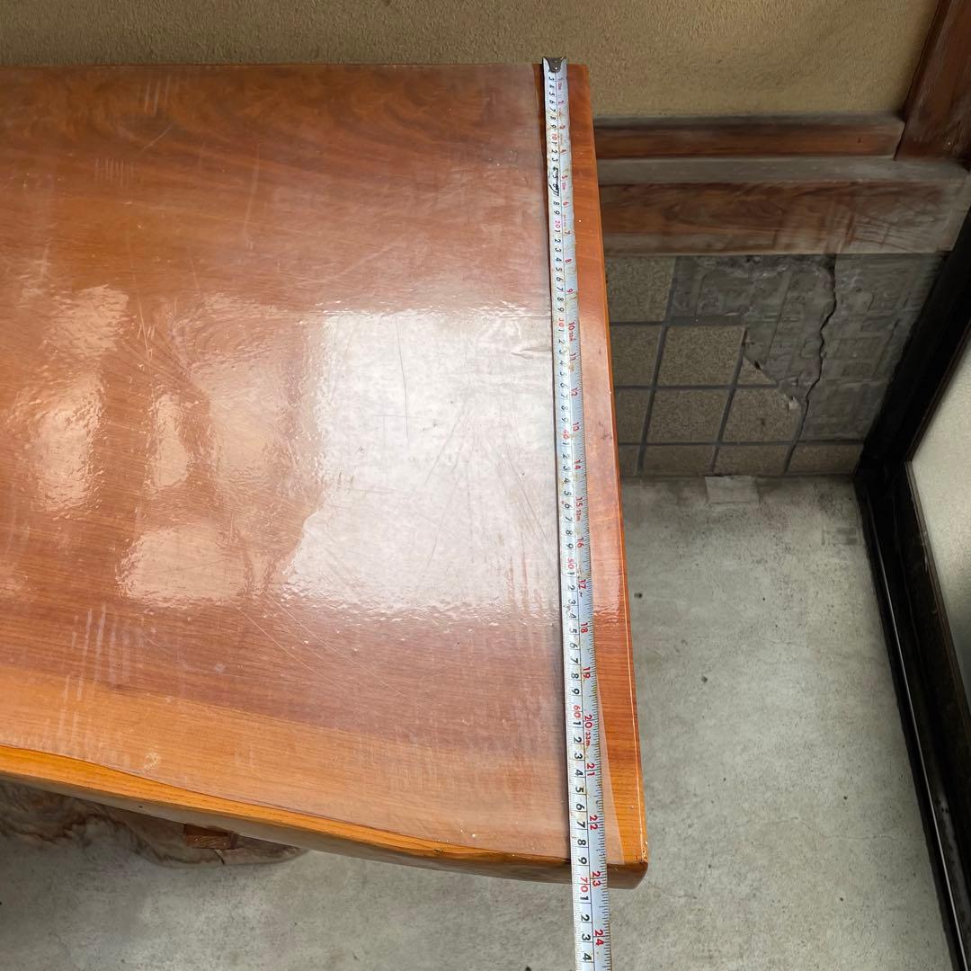 【銘木】欅 無垢一枚板 センターテーブル 注文品 特注品 珍品 昭和レトロ