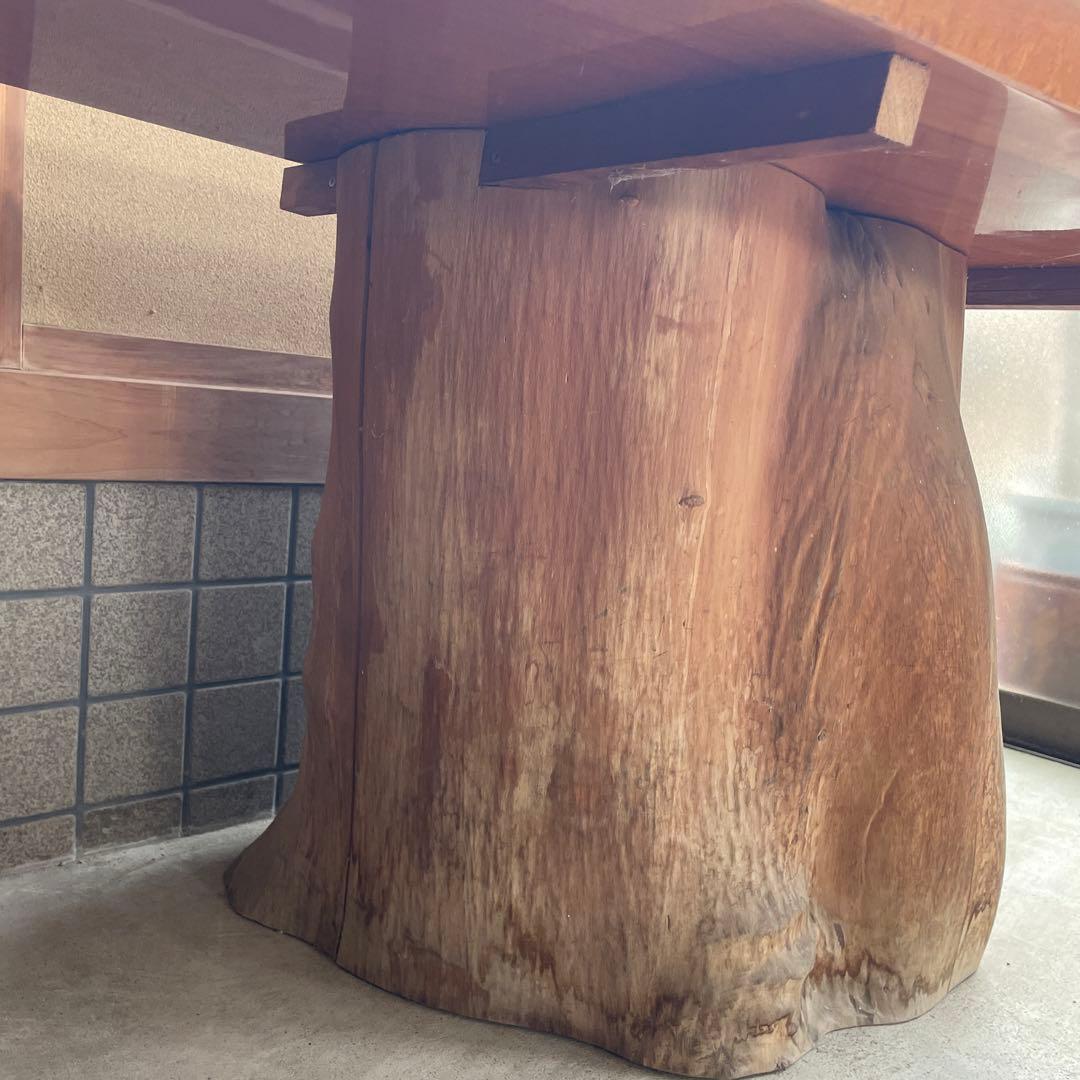 【銘木】欅 無垢一枚板 センターテーブル 注文品 特注品 珍品 昭和レトロ