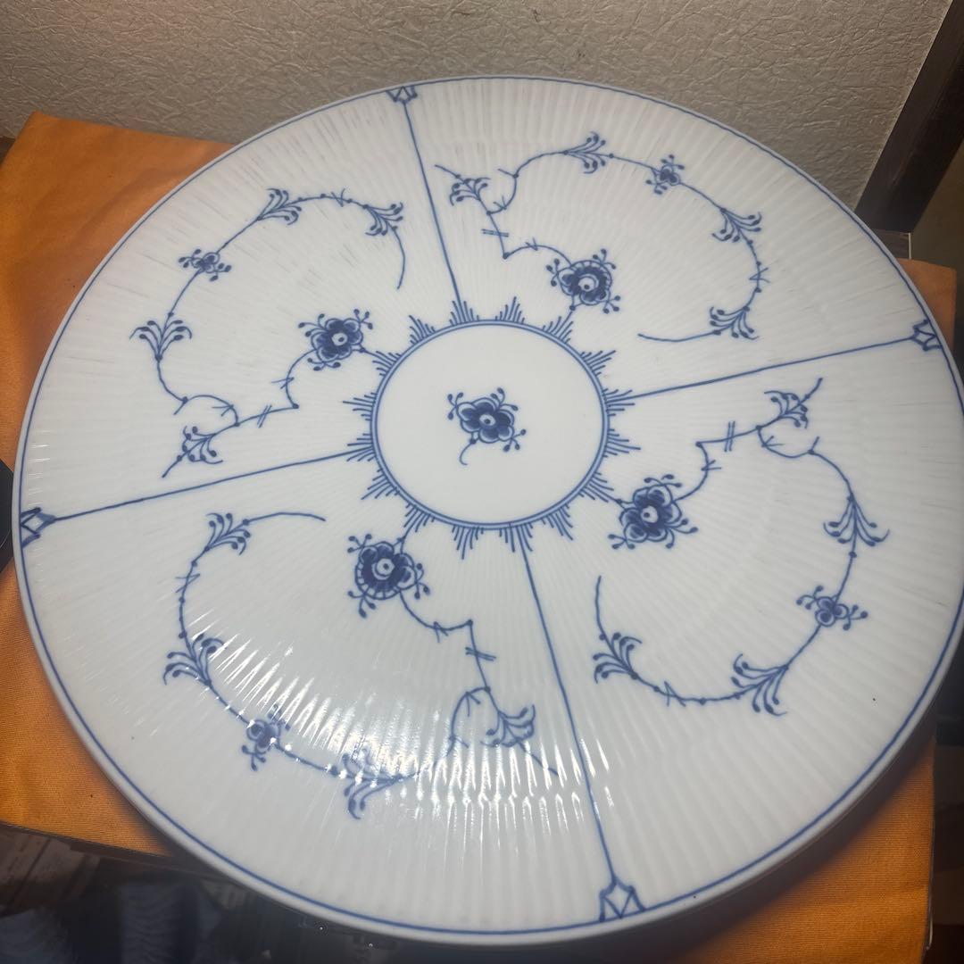 ロイヤルコペンハーゲン　ブルーフルーテッドプレイン　ケーキスタンド