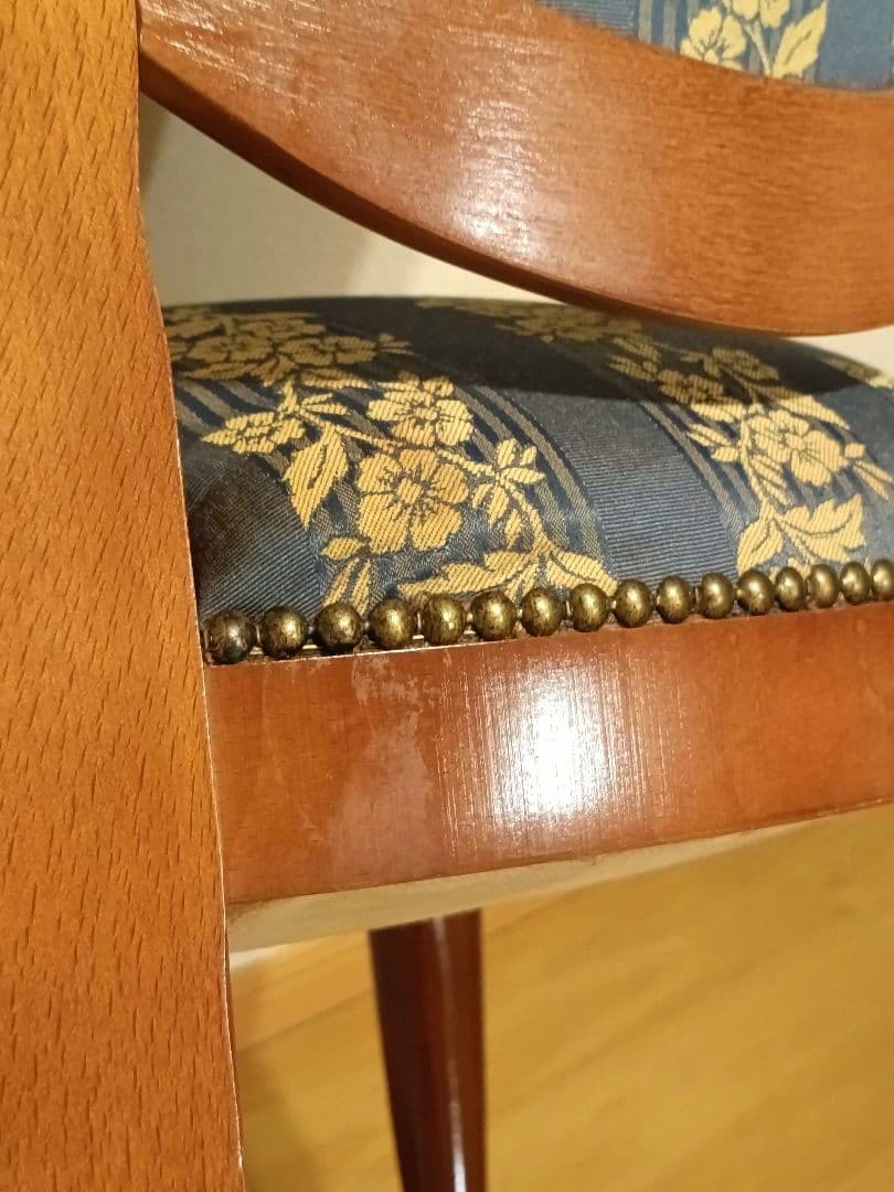 イタリア高級アンティーク調家具 ダイニングチェア リビングチェア 猫脚 B