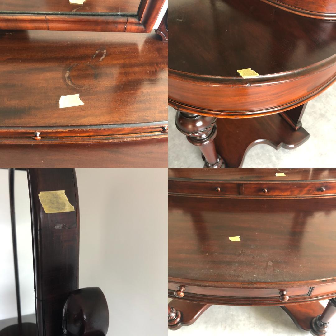 ヴィクトリアン ドレッサーミラー 収納付き アンティーク家具