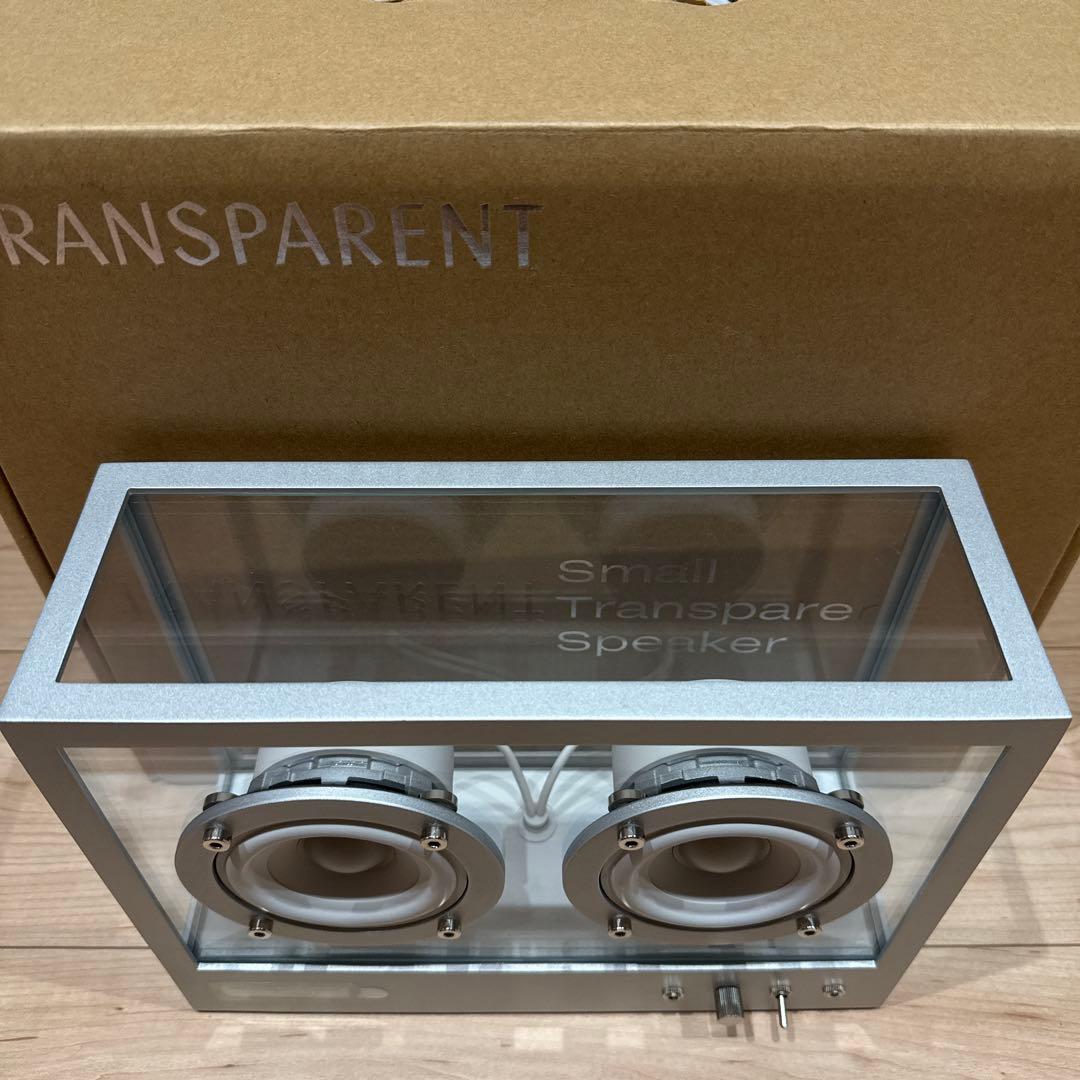 Small Transparent Speaker シルバー 美品 スピーカー