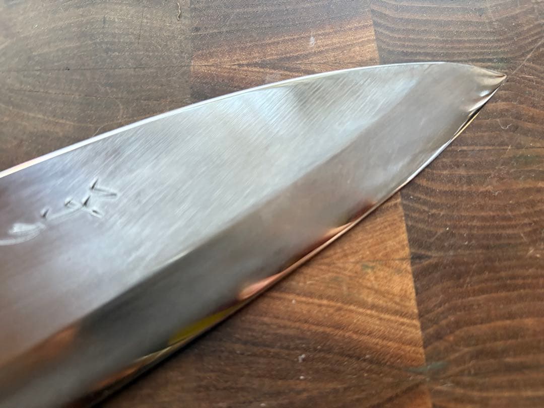 子の日　本鍛錬　白鋼　霞　出刃　7寸　200mm 包丁　本職　和包丁