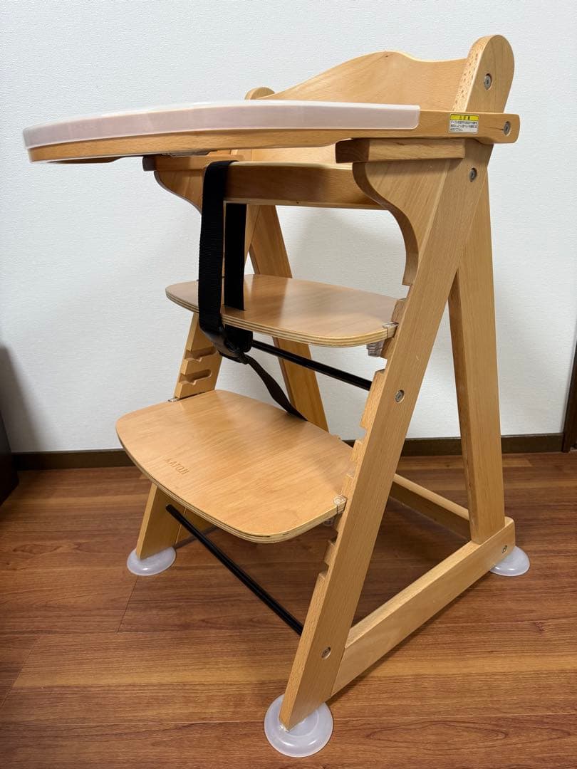 【美品】KATOJI カトージ プレミアム ベビーチェア ハイチェア 22380