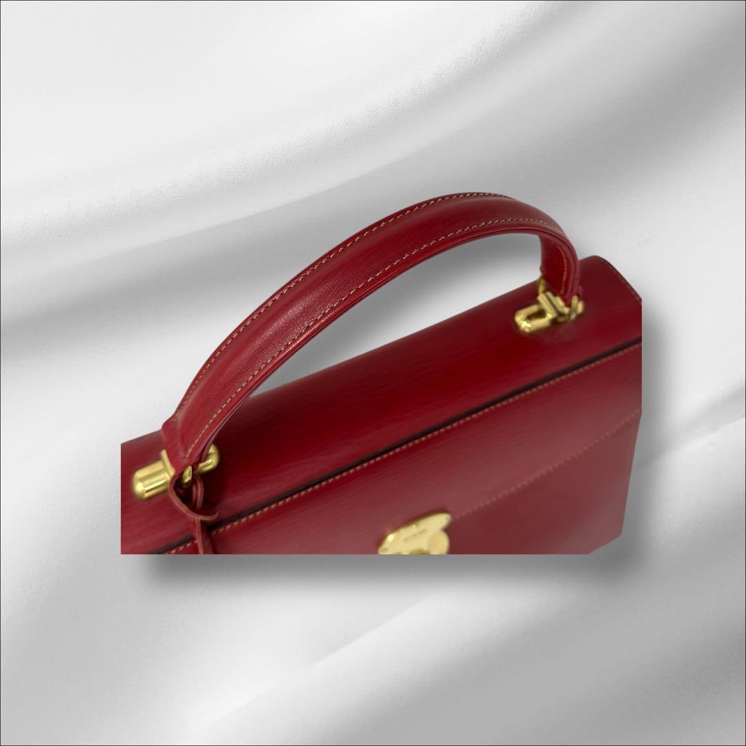 【美品】 ゴールドファイル ハンドバッグ レザー 2way