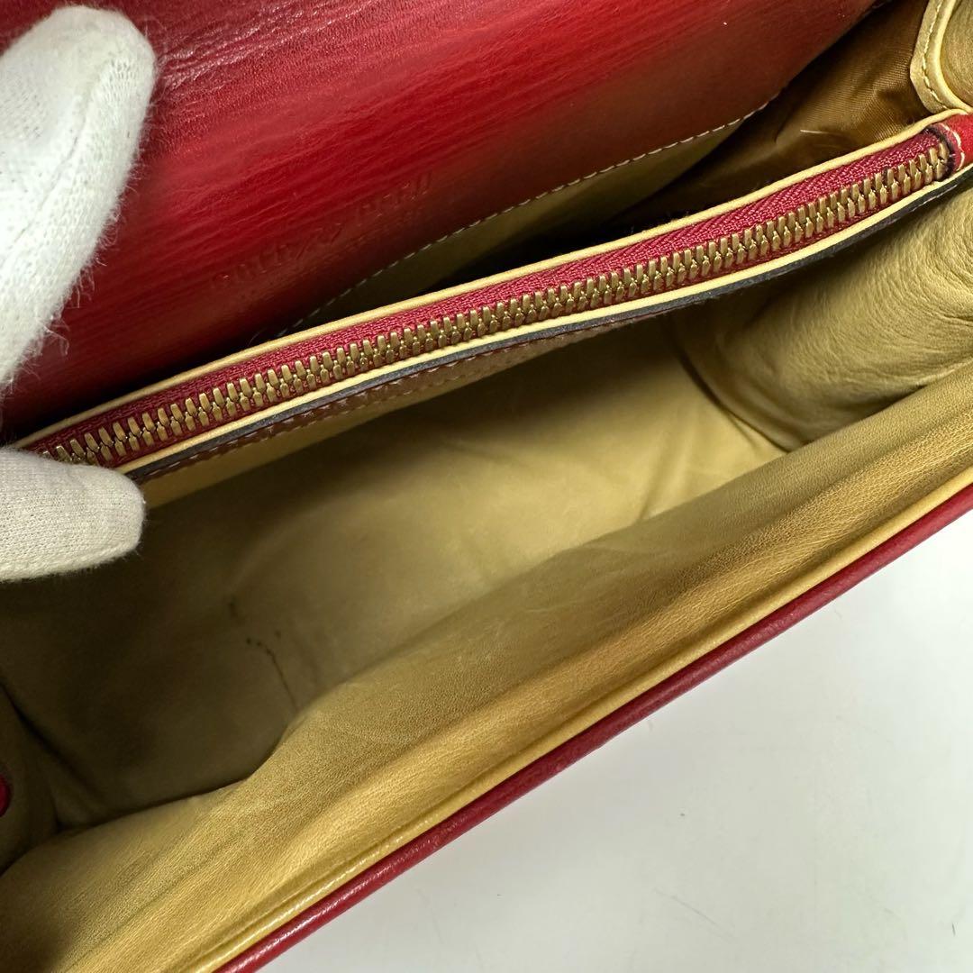 【美品】 ゴールドファイル ハンドバッグ レザー 2way