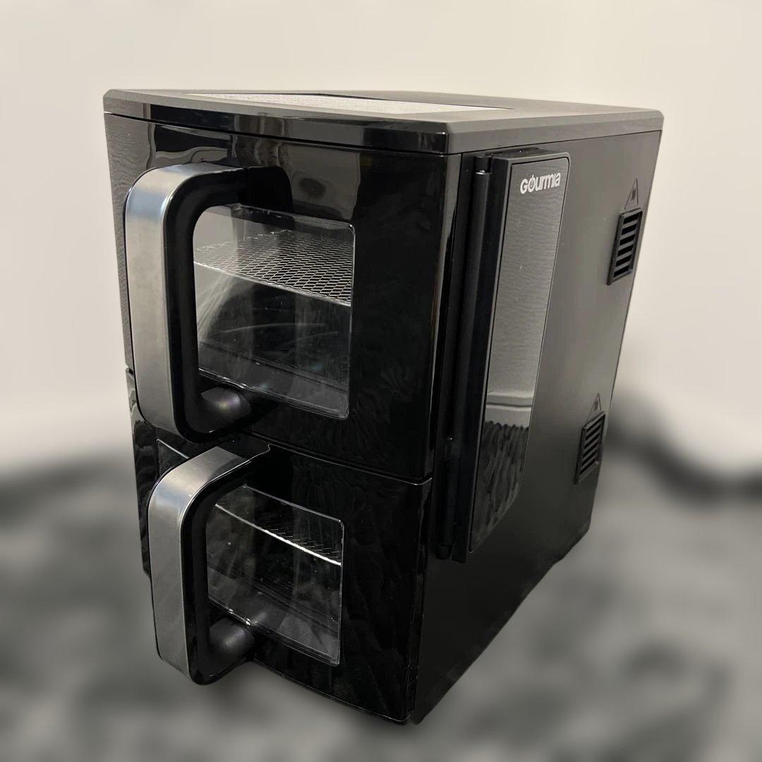 【美品】グルミア GOURMIA デュアルバスケット エアーフライヤー