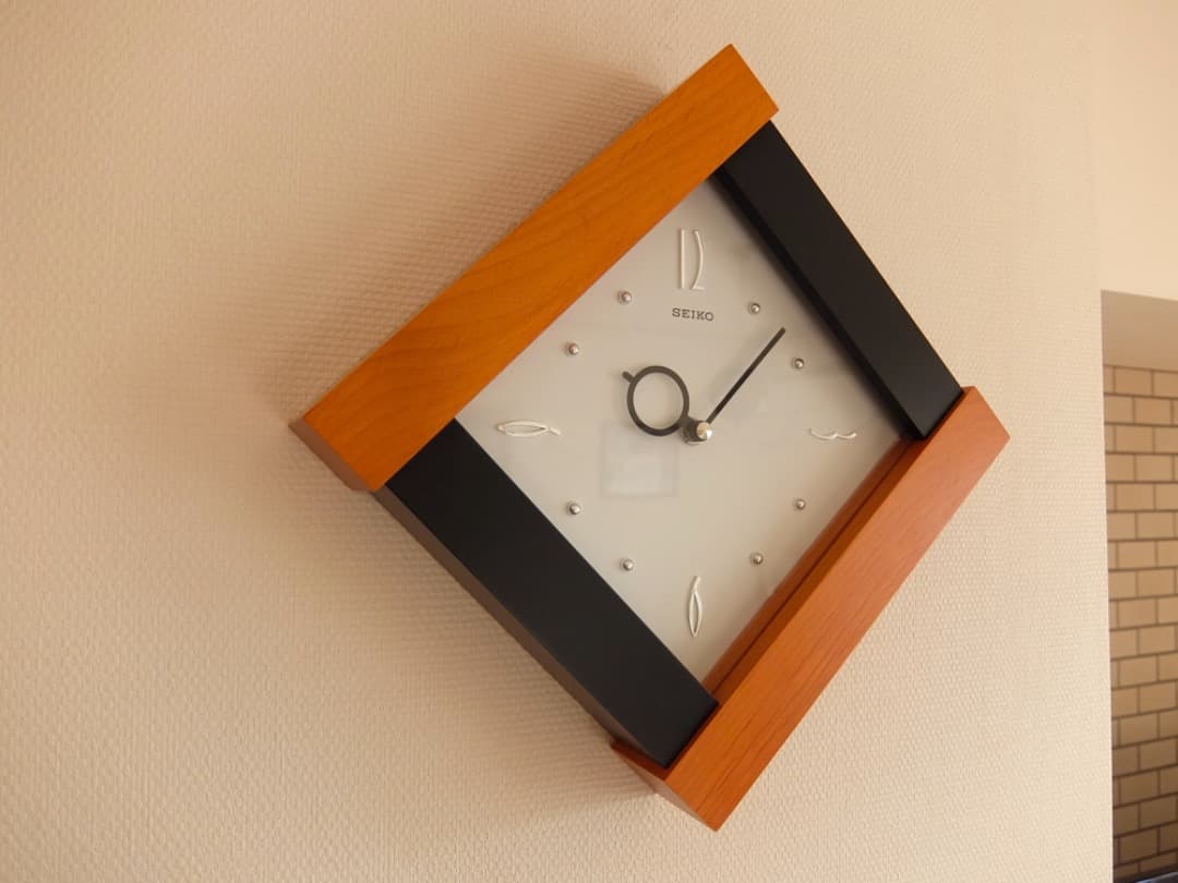 【美品＆動作確認済】80’sヴィンテージSEIKO ポストモダンデザインクロック