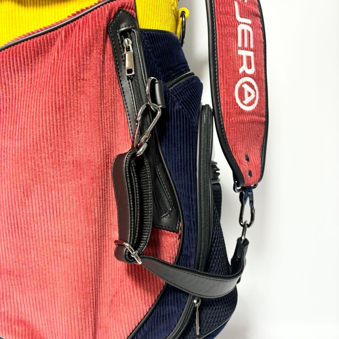 新品 ガジェヘラ ゴルフ コーデュロイ キャディー バッグ イエロー