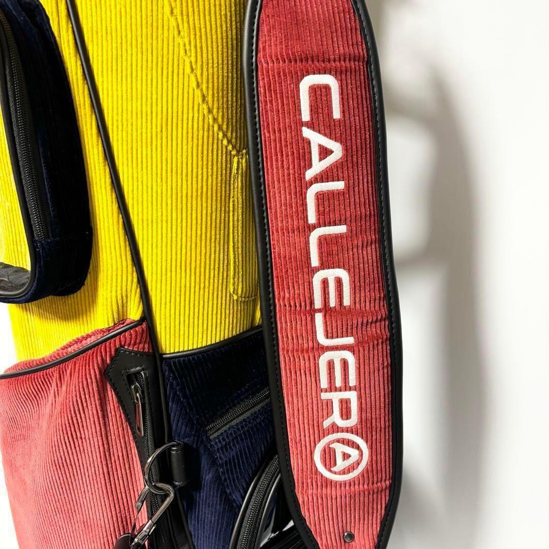 新品 ガジェヘラ ゴルフ コーデュロイ キャディー バッグ イエロー